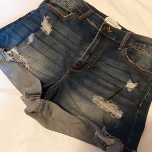 Pinks Re Generation Jean Shorts Juniors 7/28 Beach Babe Cut Off Distressed Denim